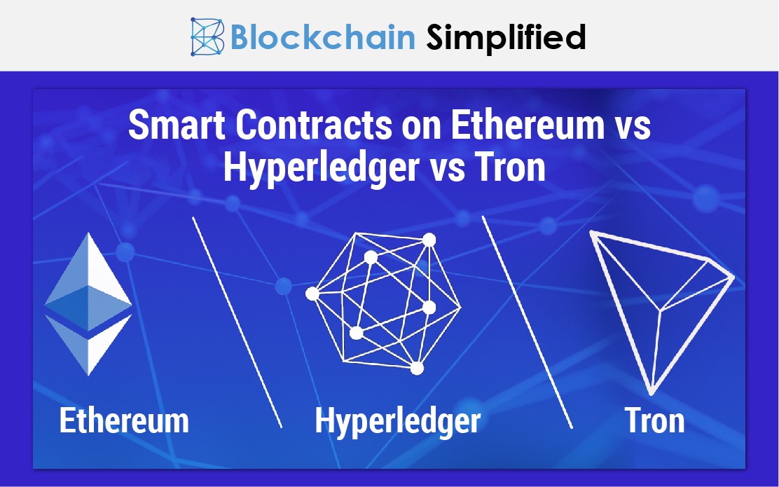 smart contracts on ethereum vs hyperledger vs tron main