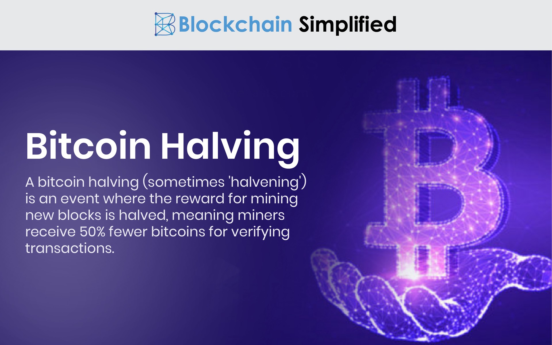 What is Bitcoin Halving event? | Blockchain Simplified